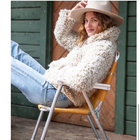 Anthropologie Sherpa faux fur jacket - Picture 8 of 9